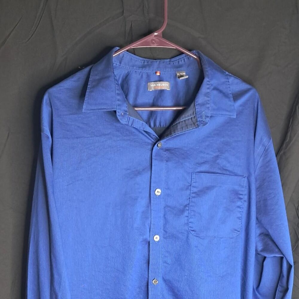Van-heusen Men's Blue and Navy Shirt